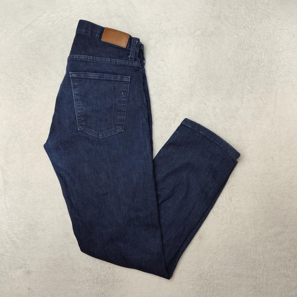 Dearborn Denim Jeans Men 32x30 Blue Straight Tailored Slim Dark Wash Stretch USA